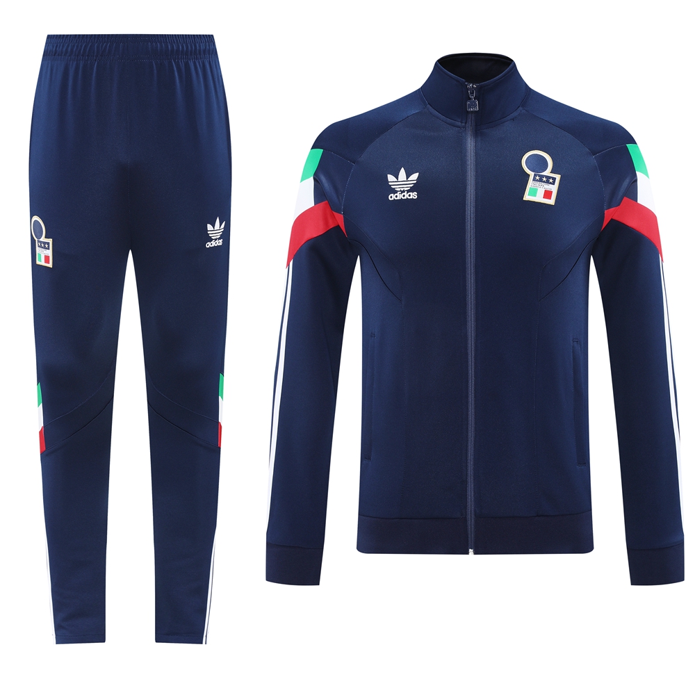 Italy 24-25 Training Hoodie Set - Royal Blue Hoodie and Pants - UnitedFutballJersey
