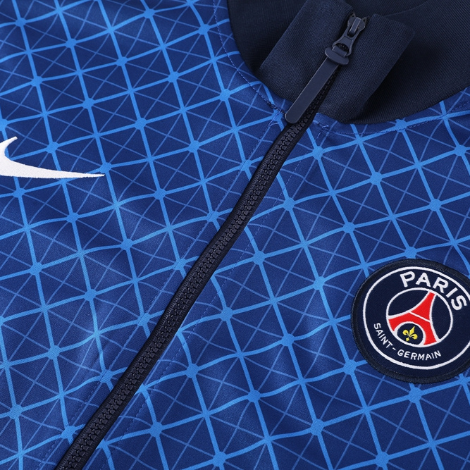 Paris Saint-Germain PSG 24-25 Jacket Training Tracksuit - Blue Plaid - UnitedFutballJersey