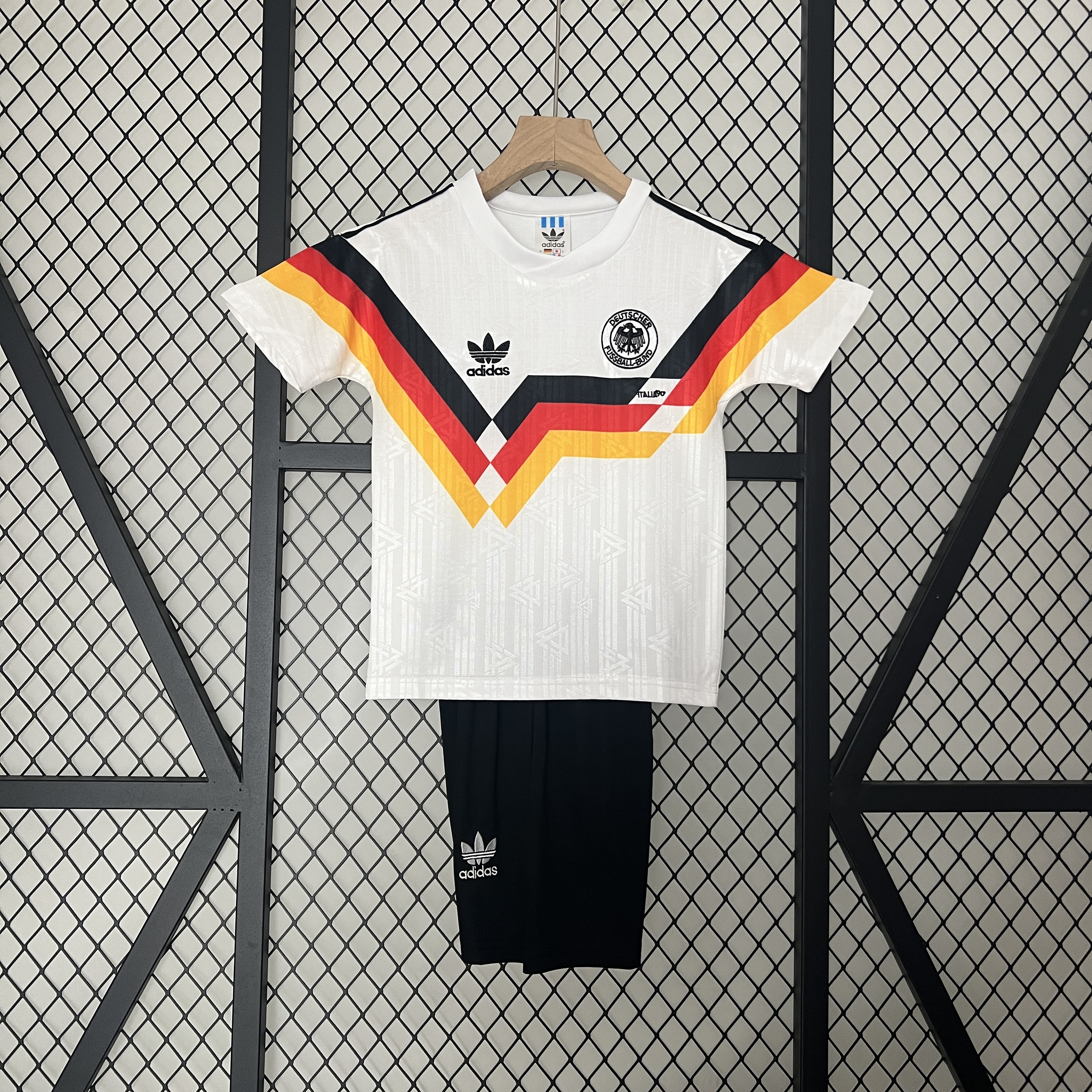 Retro Germany 1990 Home Stadium Kids Kit - UnitedFutballJersey