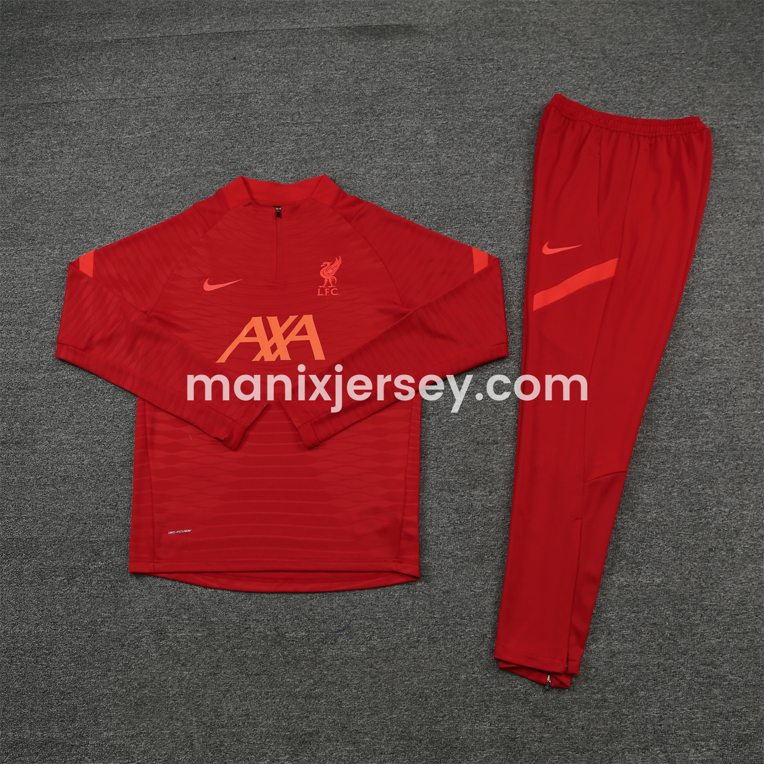 Liver.pool 24-25 Long Sleeve Training Set - Red Top and Pants - UnitedFutballJersey