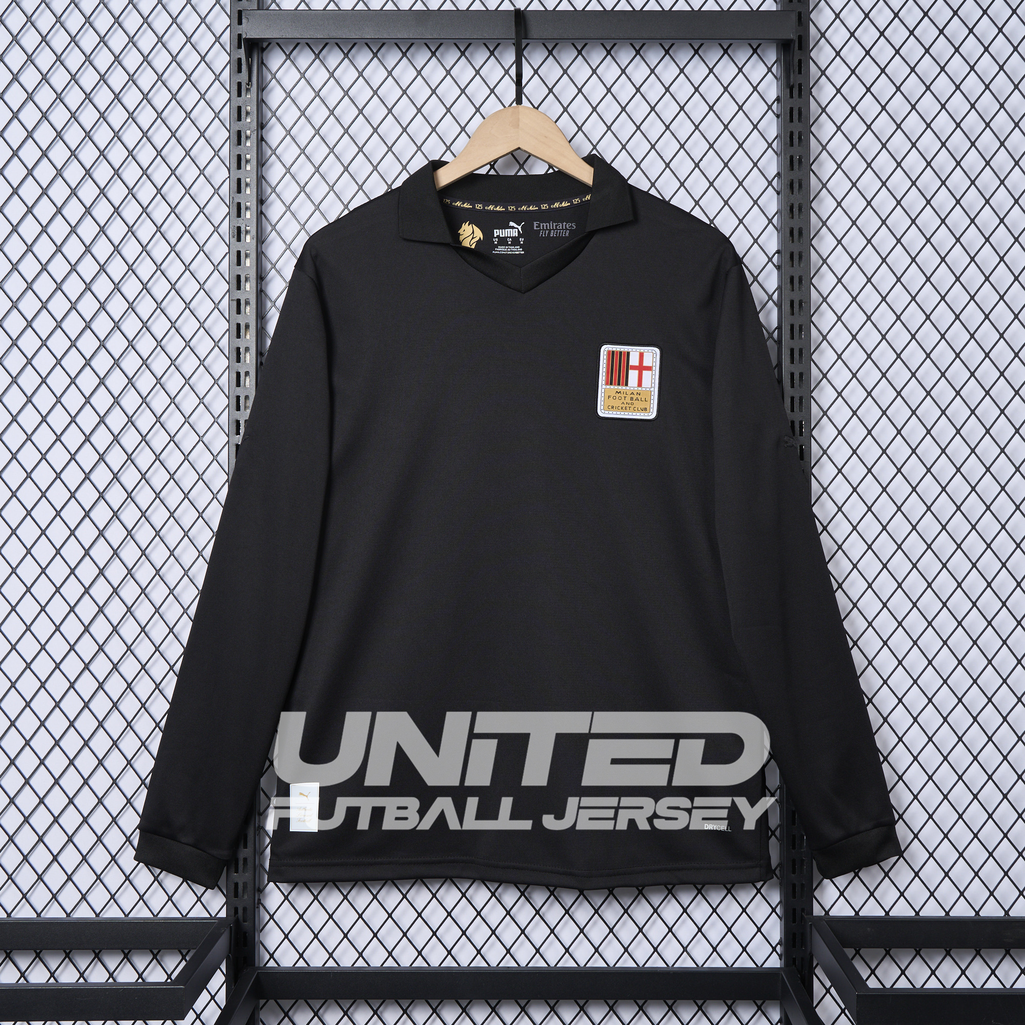AC Milan 24-25 125th Anniversary Long Sleeves Black GK Jersey - Fans Version - UnitedFutballJersey