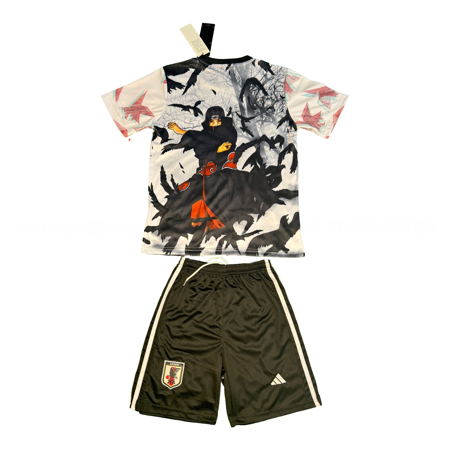 Japan 25-26 Uchiha Itachi White And Black Special Kids Kit - UnitedFutballJersey