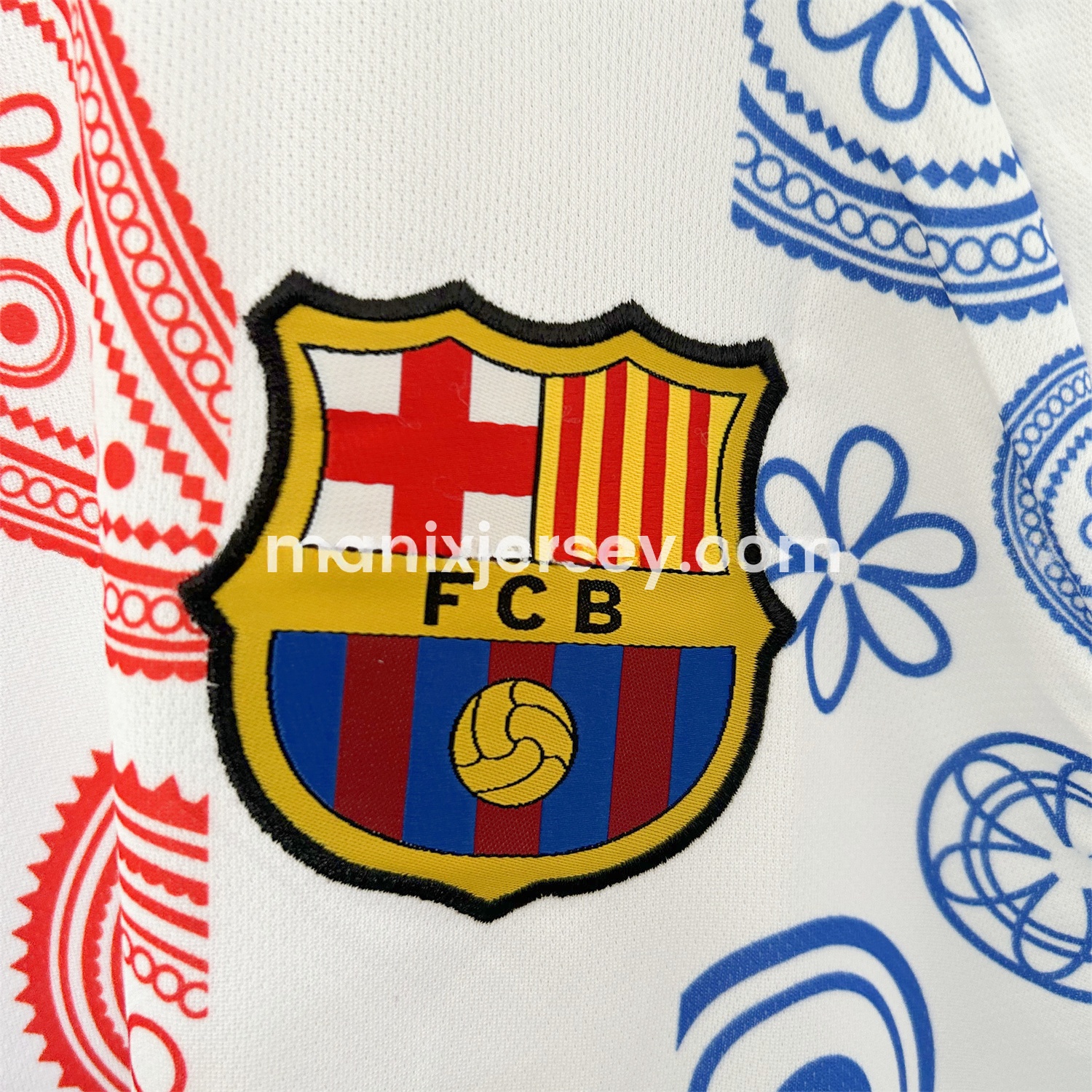 Barcelona 25-26 Paisley Patterns White Special Edition Jersey - Fans Version - UnitedFutballJersey