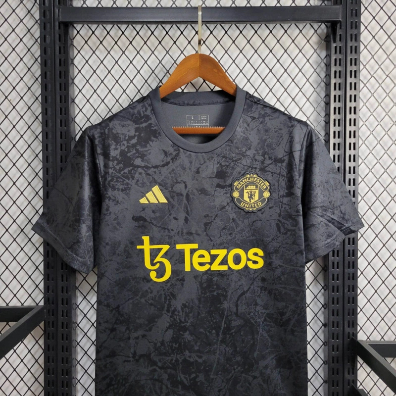 Manchester United 23-24 Black Pre-match Jersey - Fans Version - UnitedFutballJersey