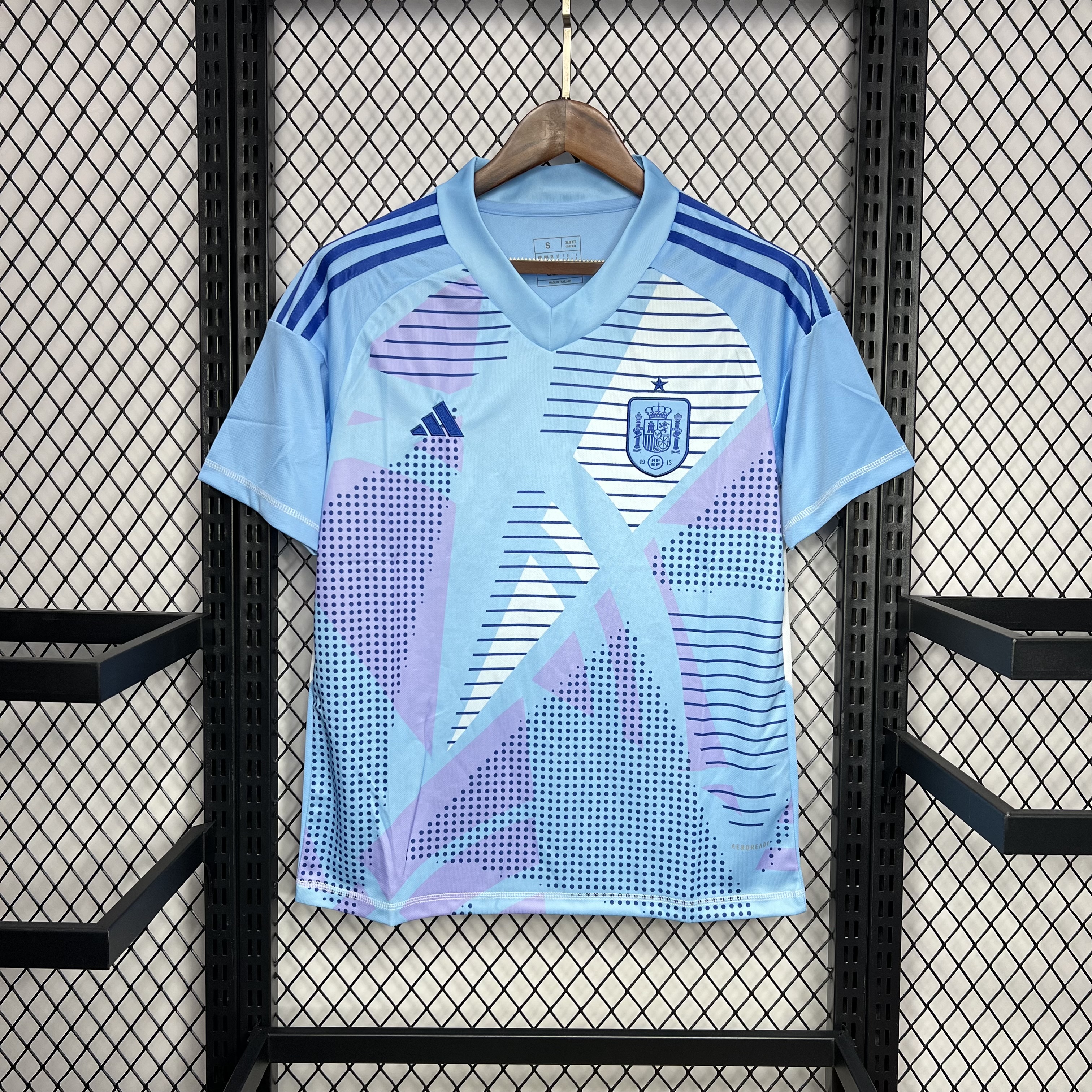 Spain 2024 Blue Goalkeeper Jersey - Fans Version - UnitedFutballJersey