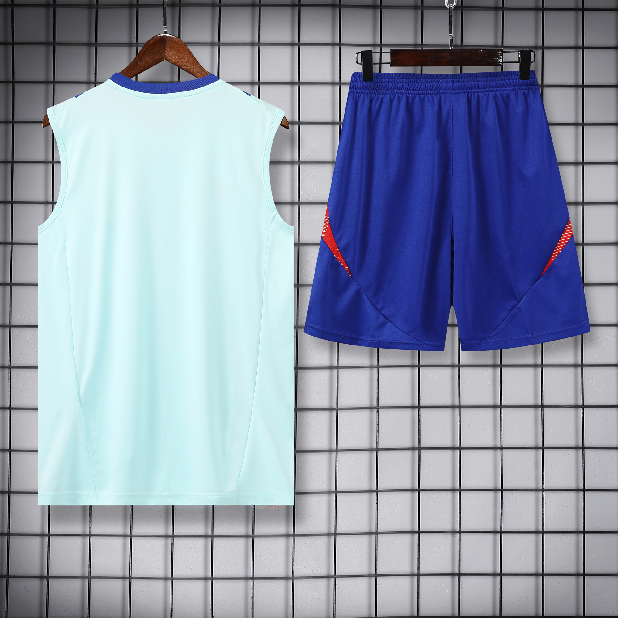 Spain 24-25 Vest Training Set - Light Blue - UnitedFutballJersey