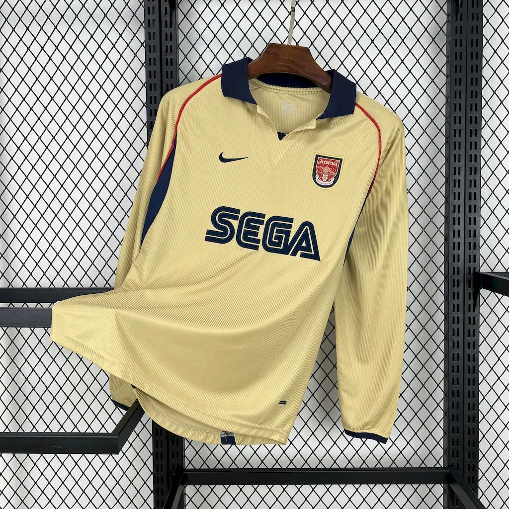 Retro Arsenal 2001-02 Away Long Sleeves Jersey - UnitedFutballJersey