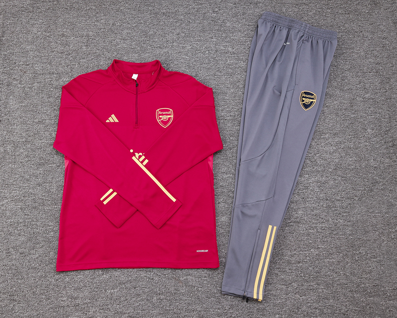 Arsenal 23-24 Long Sleeve Training Set -Red - UnitedFutballJersey