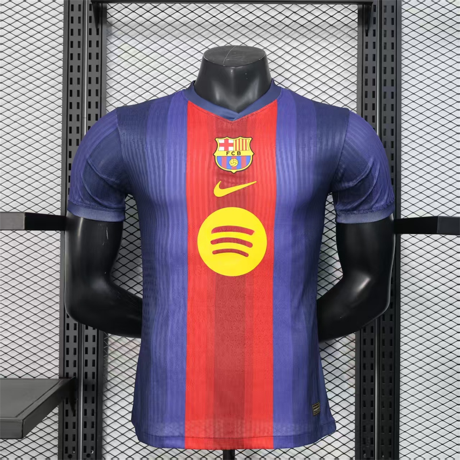 Barcelona 25-26 Big LOGO Red & Blue Stripe Special Edition Jersey - Player Version - UnitedFutballJersey