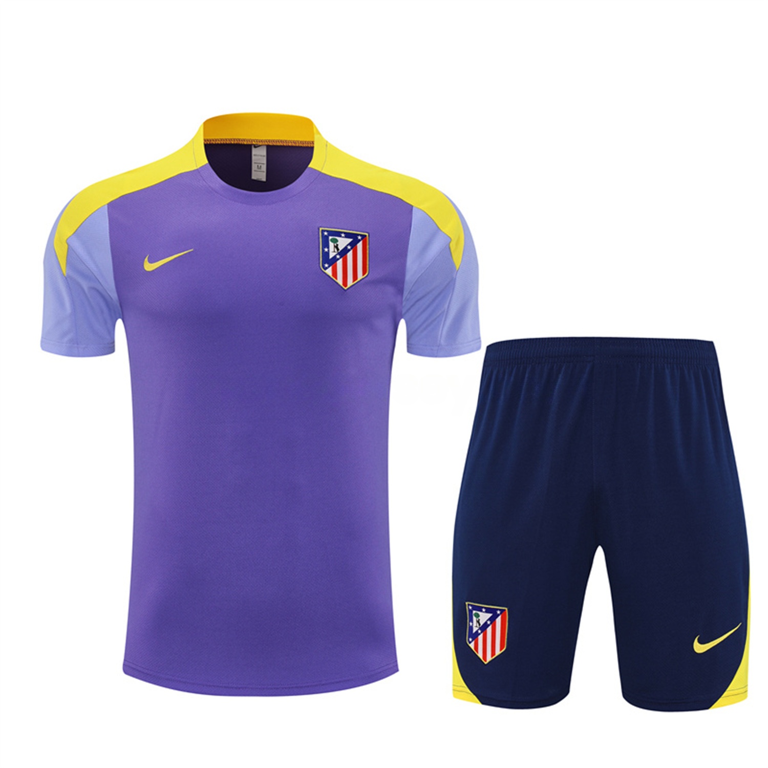 Atletico Madrid 25-26 Short-Sleeve Training Set - Purple Top & Royal Blue shorts - UnitedFutballJersey