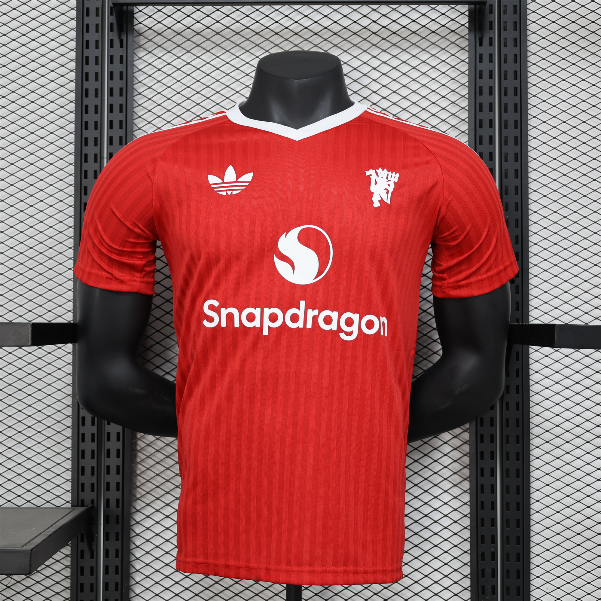 Manchester United 24-25 Red Trefoil Vintage Jersey - Player Version - UnitedFutballJersey