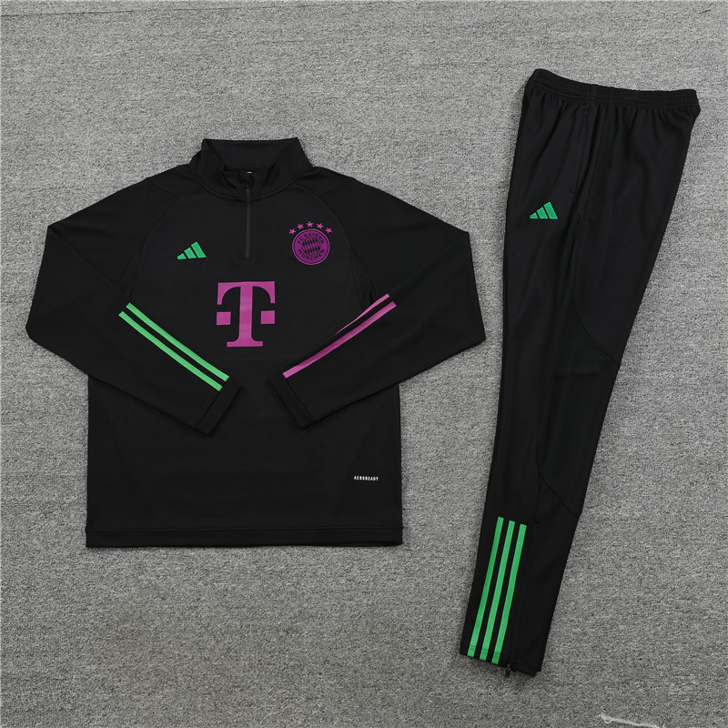 Bayern Munich 23-24 Long Sleeve Training Set -Black and Purple - UnitedFutballJersey