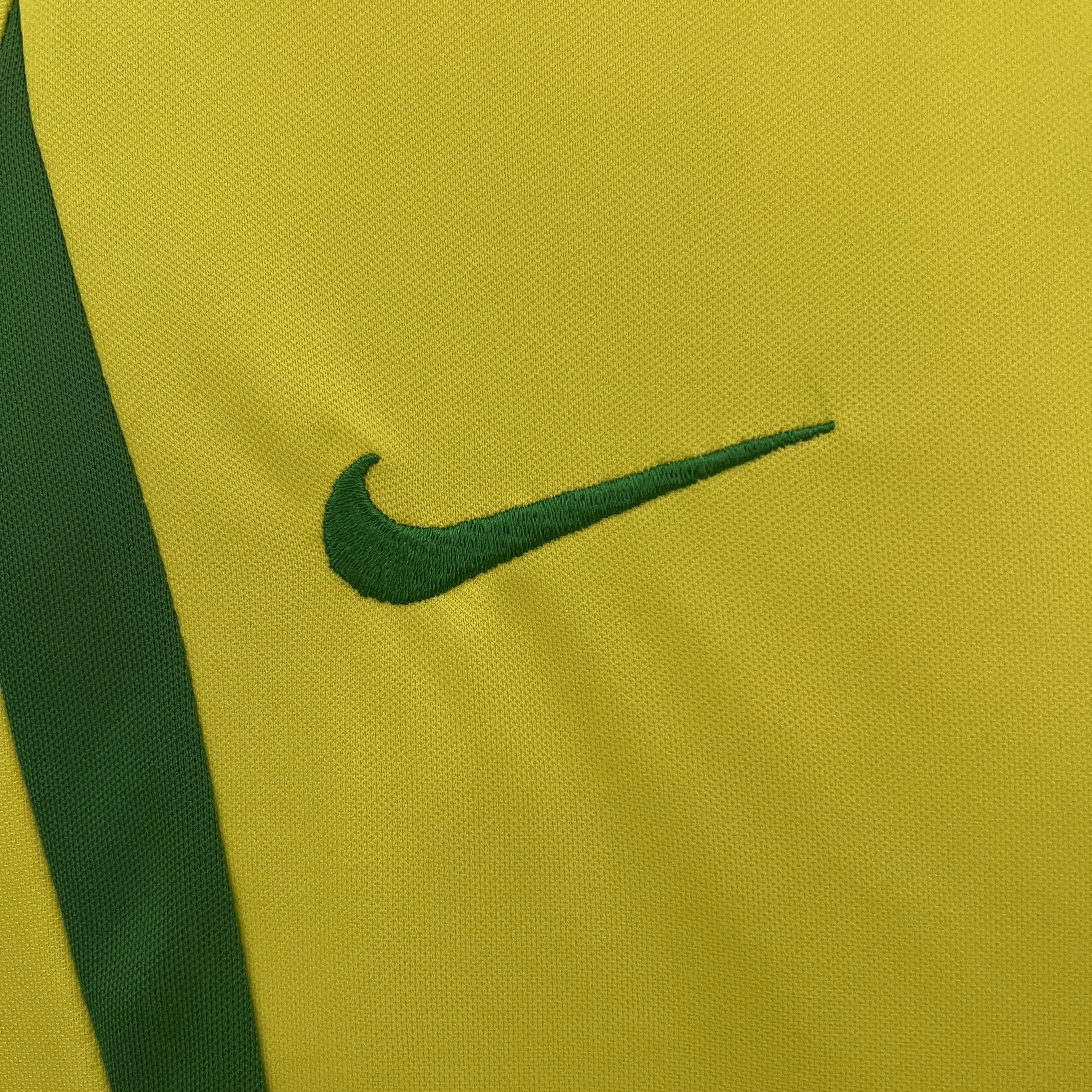 Retro Brazil 2002 Home Stadium Kids Kit - UnitedFutballJersey