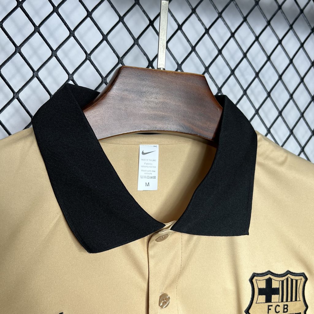 B.A.R.S.A 24-25 Gold Polo Shirt - Fans Version - UnitedFutballJersey