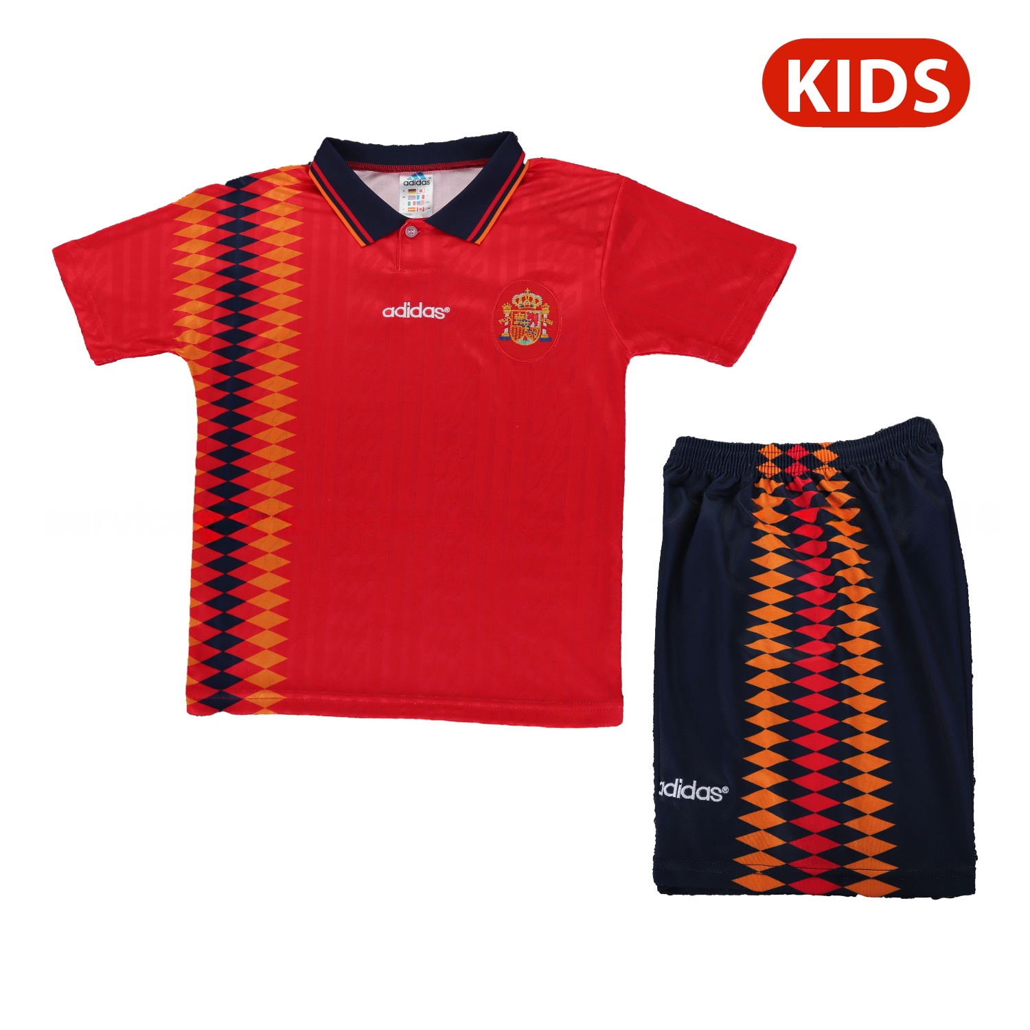 Retro Spain 1994 Home Kids Kit - UnitedFutballJersey