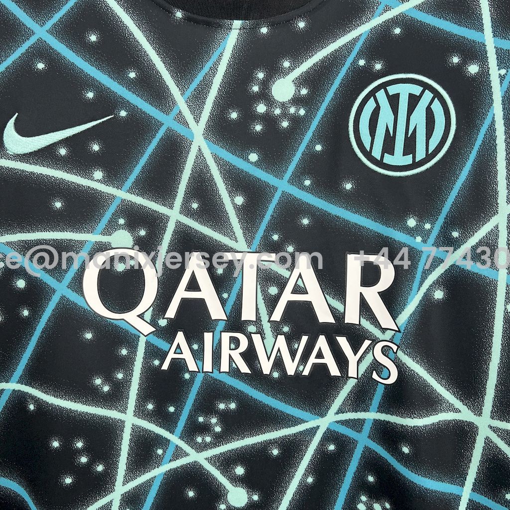 Inter Milan 25-26 Black Blue Pre-Match Training Jersey - Fans Version - UnitedFutballJersey
