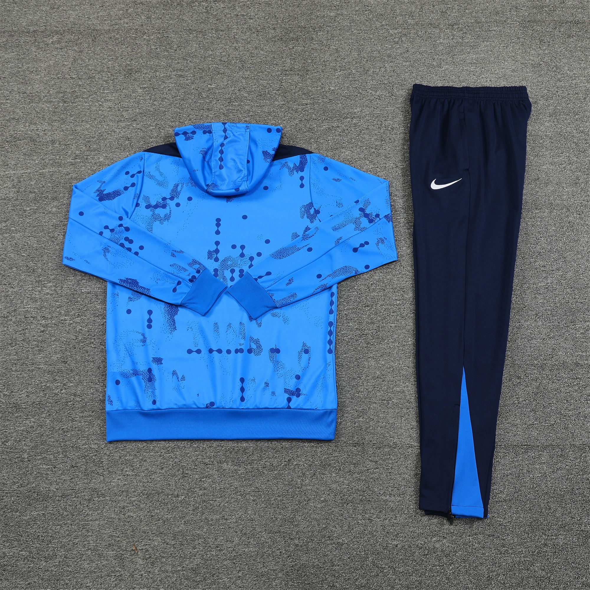 C.H.E.L.S.E.A 24-25 Long Sleeve Training Set - Blue Hoodie and Deep Blue Pants - UnitedFutballJersey