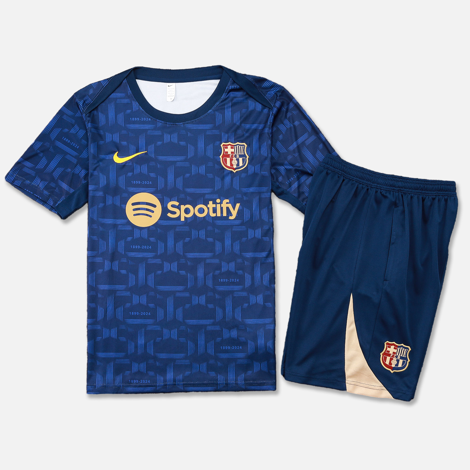 B.A.R.S.A 24-25 Short-Sleeve Training Set - Royal Blue Top & Shorts - UnitedFutballJersey
