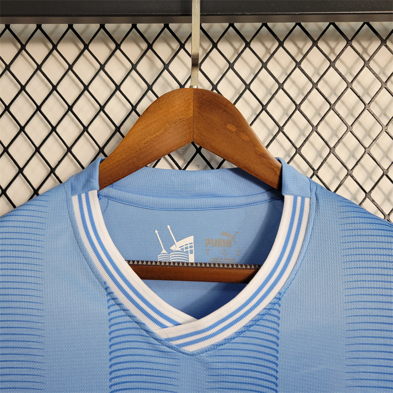 Manchester City 23-24 Home Long Sleeve Jersey - Fans Version - UnitedFutballJersey