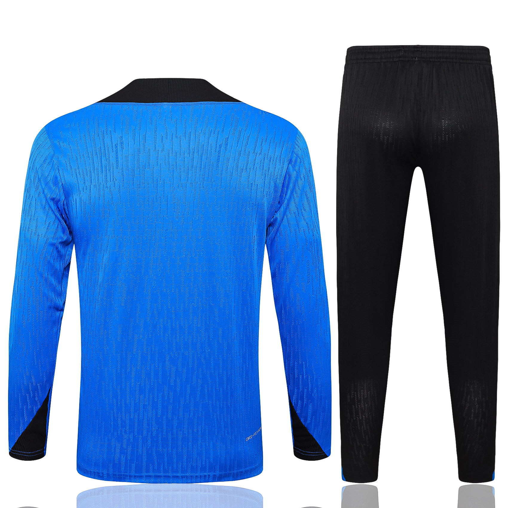 Barcelona 24-25 Long Sleeve Training Set - Player Version - Blue Top and Black Pants - UnitedFutballJersey