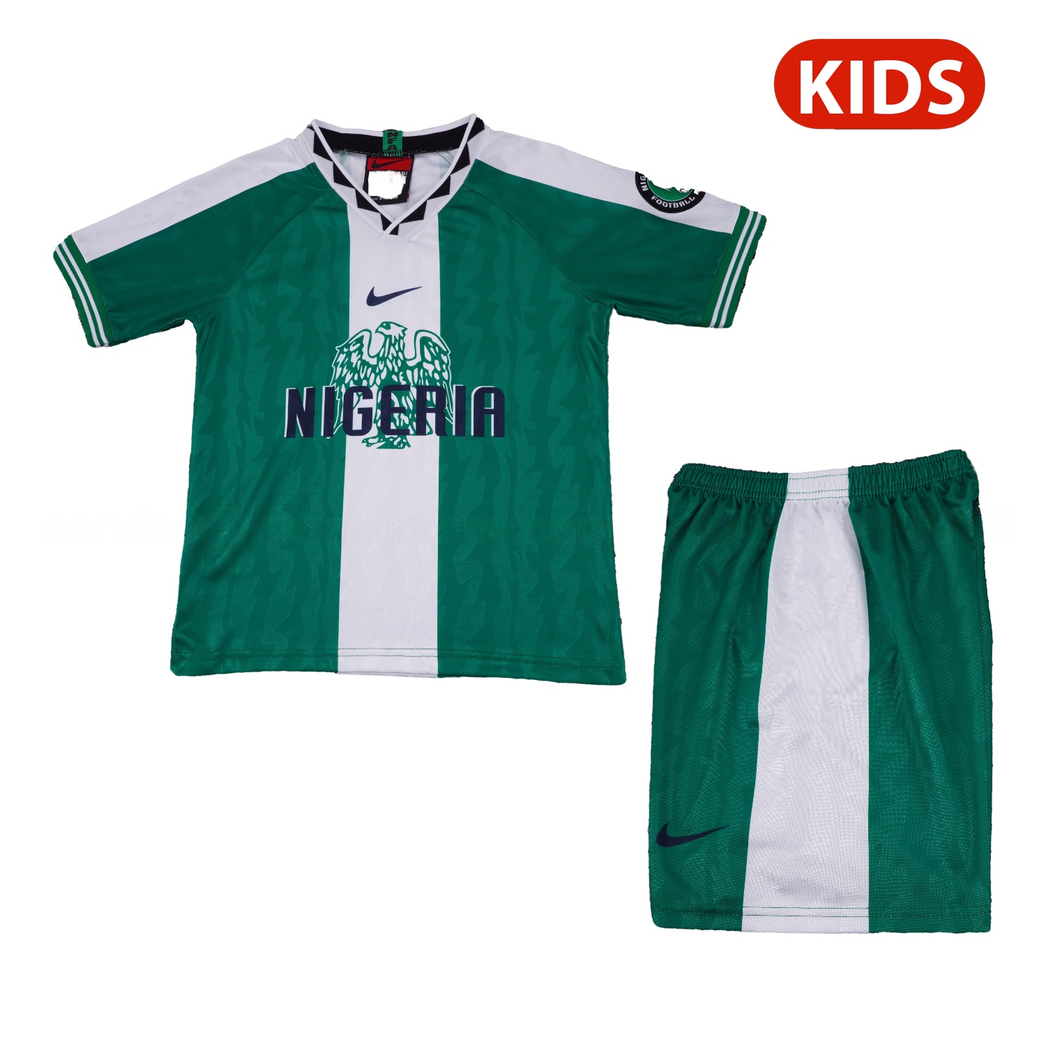 Retro Nigeria 1996 Home Kids Kit - UnitedFutballJersey