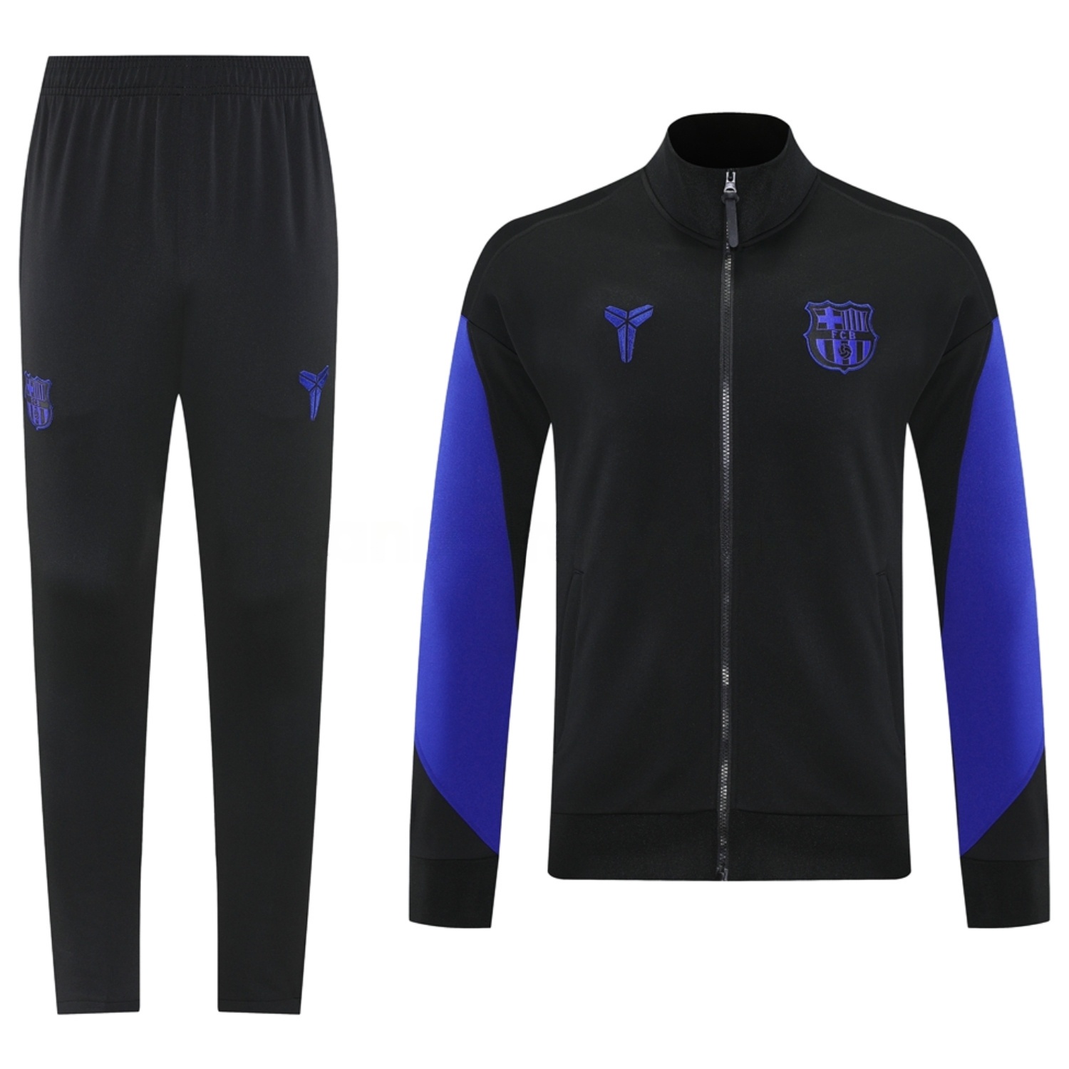 Barcelona 25-26 Jacket Training Tracksuit - Black top & Black Pants - UnitedFutballJersey
