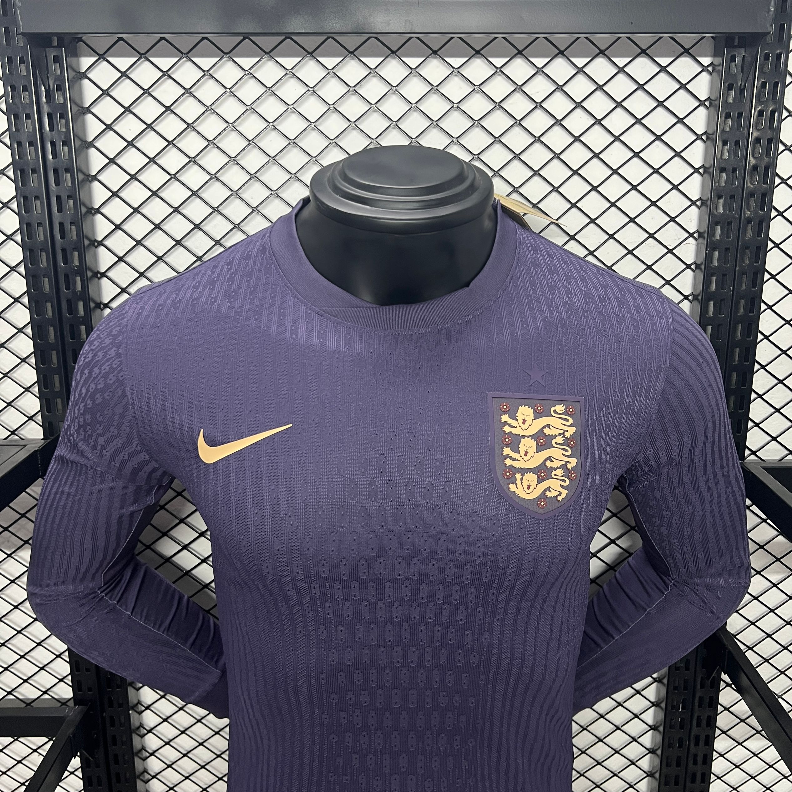 England 2024 Away Long Sleeve Jersey - Player Version - UnitedFutballJersey