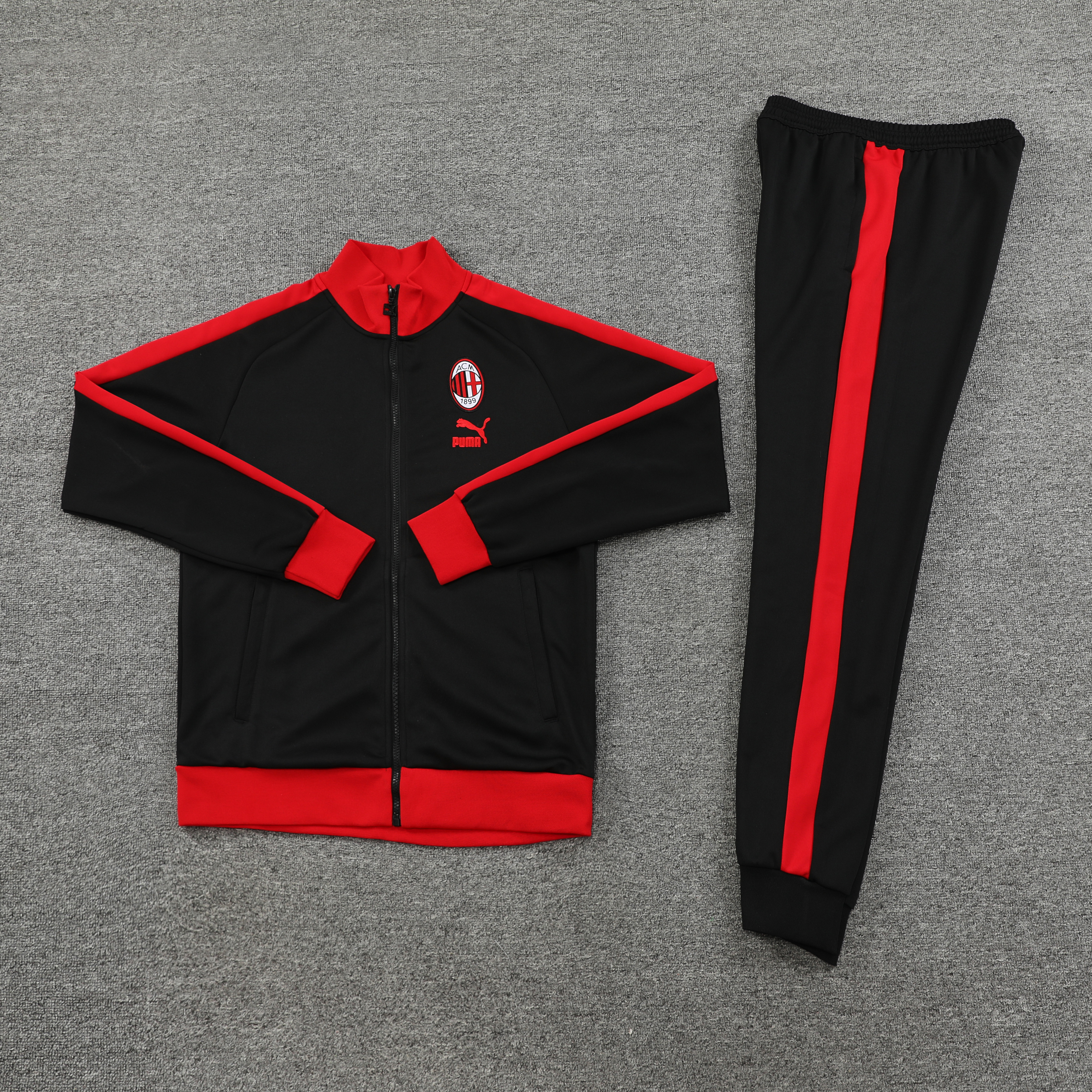 23-24 AC Milan Black Jacket Suit - UnitedFutballJersey