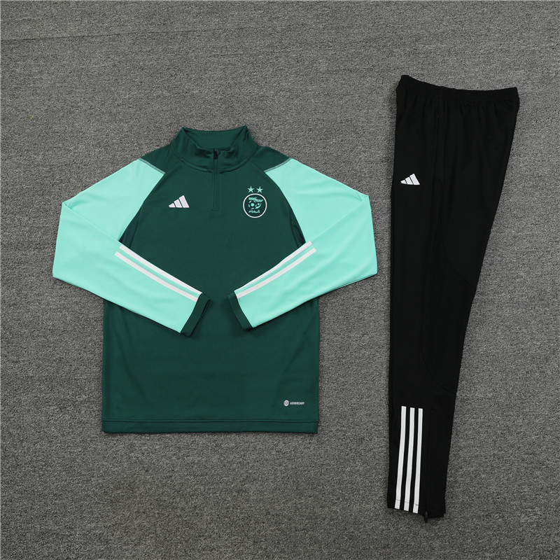 Algeria 23-24 Kids Long Sleeve Training Set Green - UnitedFutballJersey