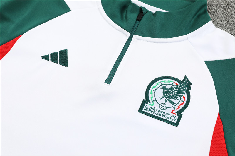 Mexico 23-24 Long Sleeve Training Set -White and Green - UnitedFutballJersey
