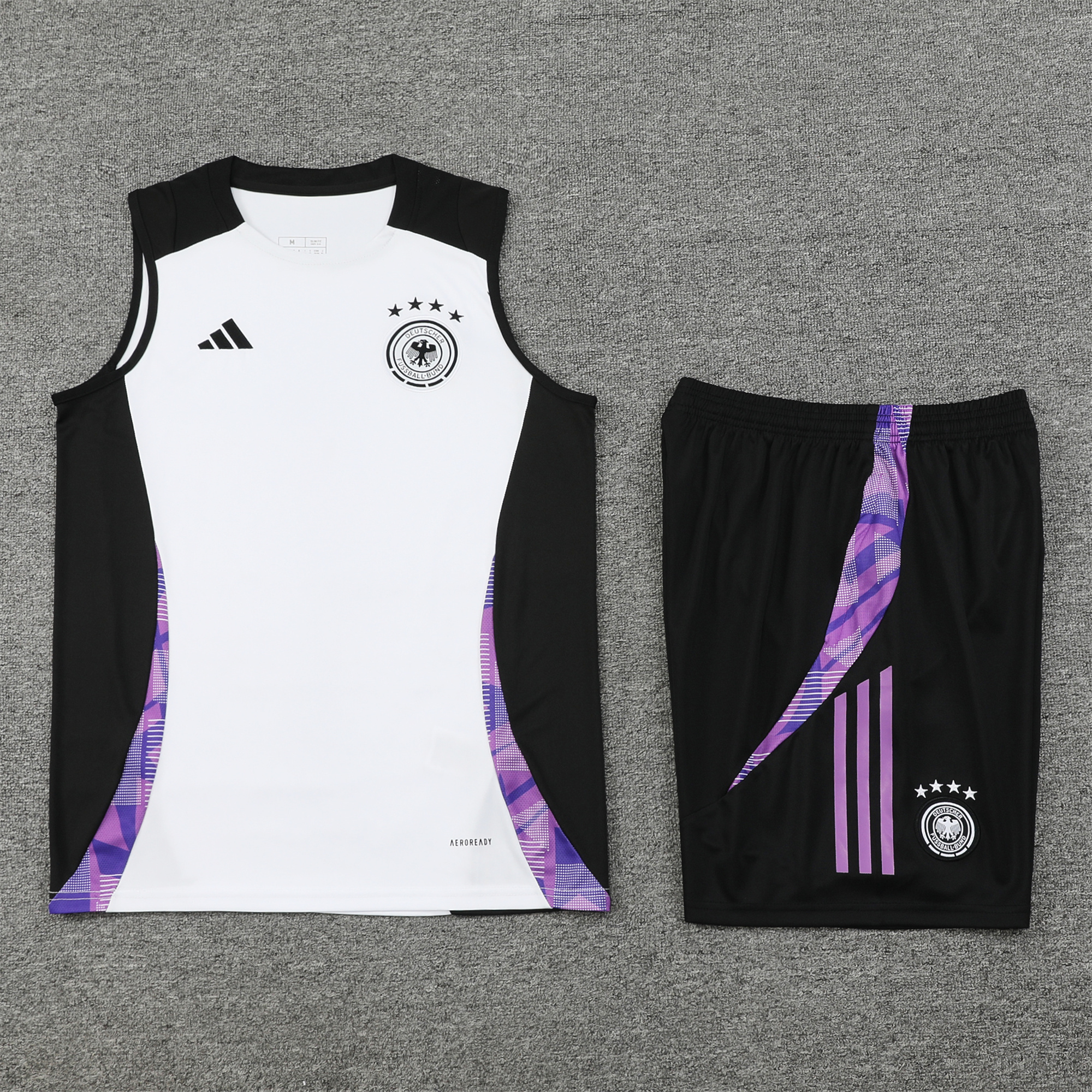 Germany 24-25 Training Vest Suit - White - UnitedFutballJersey