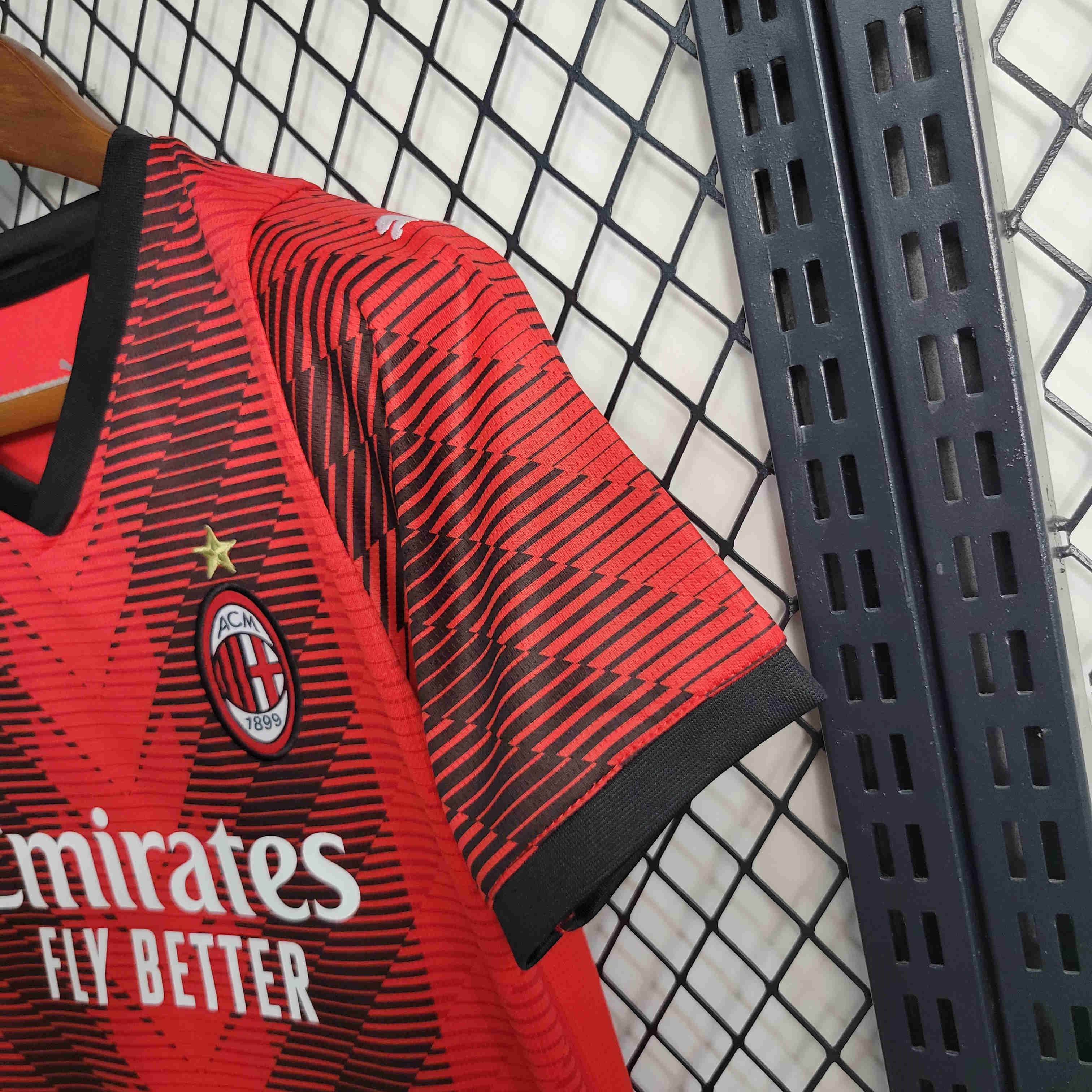 AC Milan 23-24 Home Kids Kit - UnitedFutballJersey