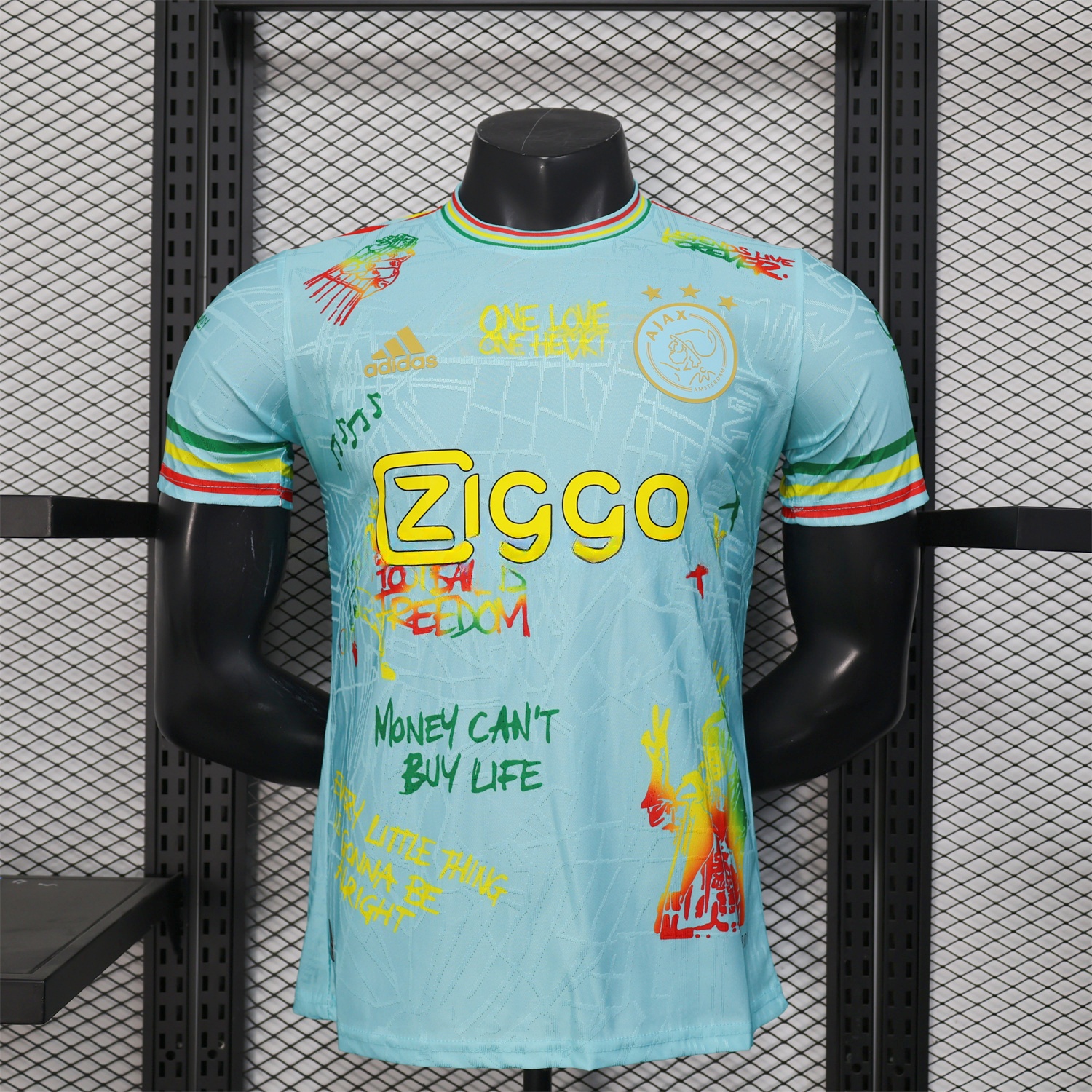 Ajax x B-O-B Marly 25-26 Light Blue Special Edition Jersey - Player Version - UnitedFutballJersey