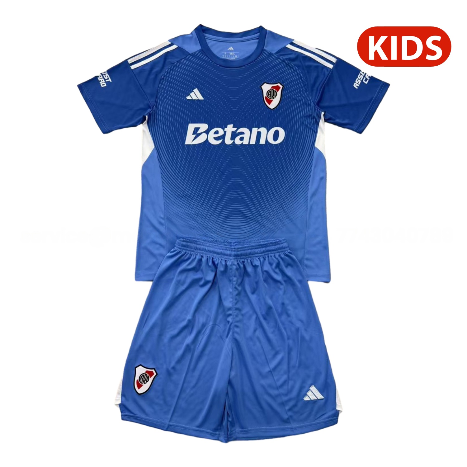River Plate 25-26 Blue Goalkeeper Kids Kit - UnitedFutballJersey
