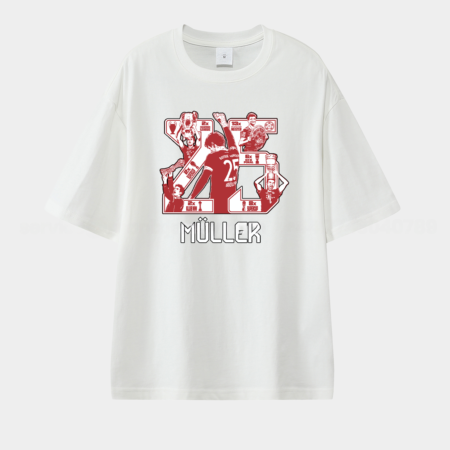 Bayern Munich Müller‘s Championship Summary Unisex Pure Cotton T-shirt - UnitedFutballJersey