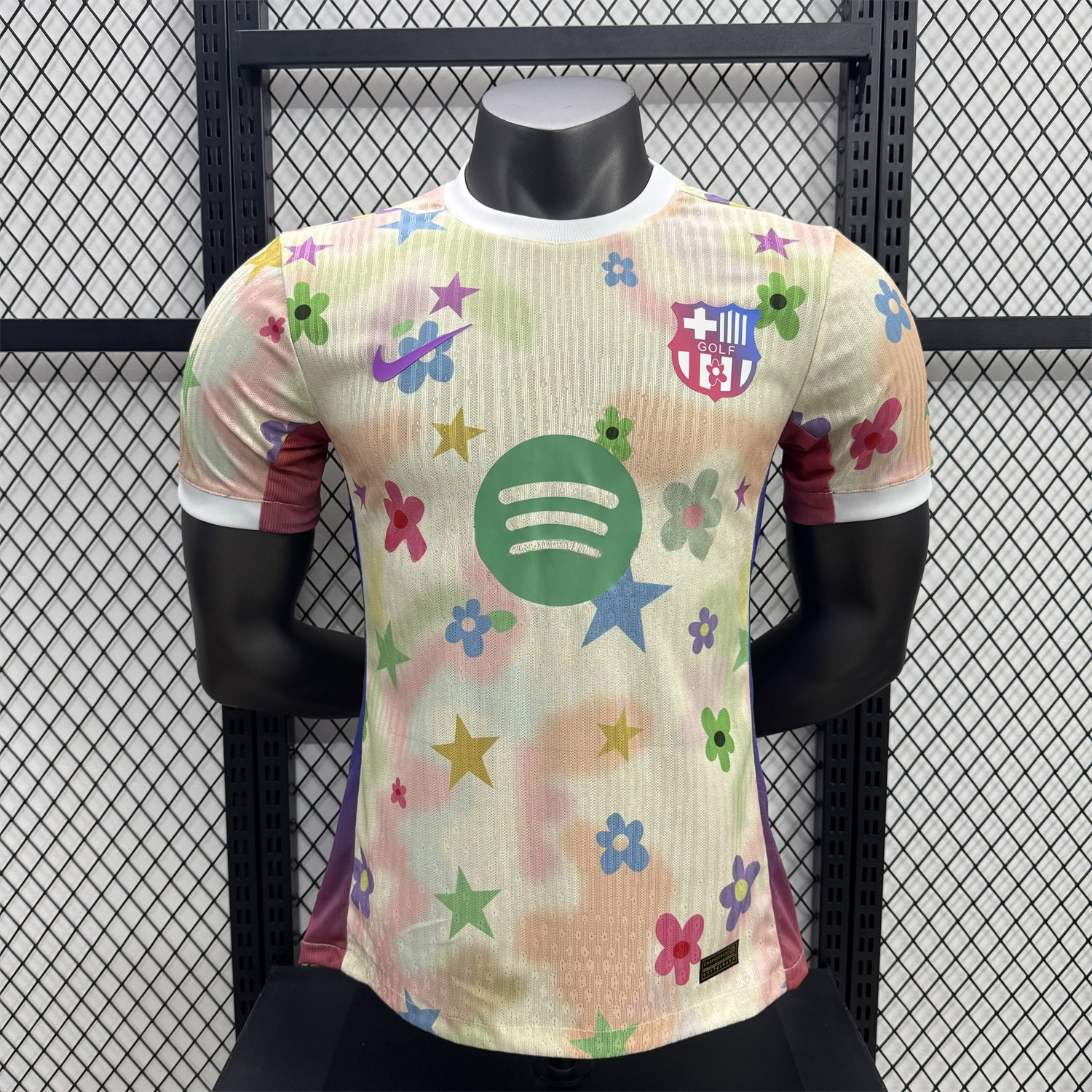 B.A.R.S.A 25-26 Golf Color Petals Special Yellow Jersey - Player Version - UnitedFutballJersey