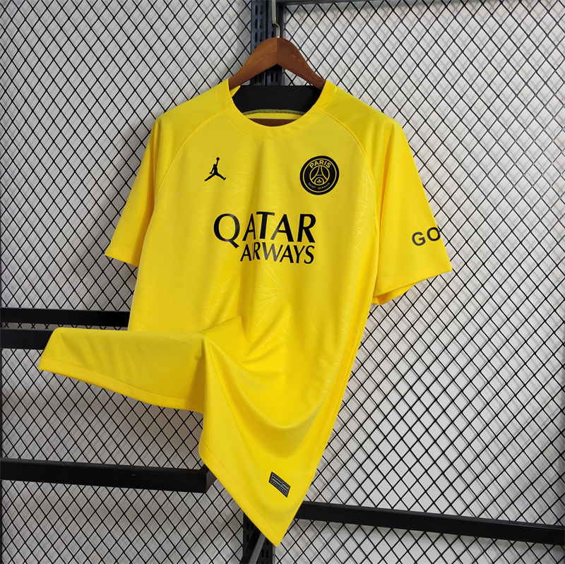 Paris Saint-Germain PSG 23-24 Yellow Training Jersey Football - Fans Version - UnitedFutballJersey