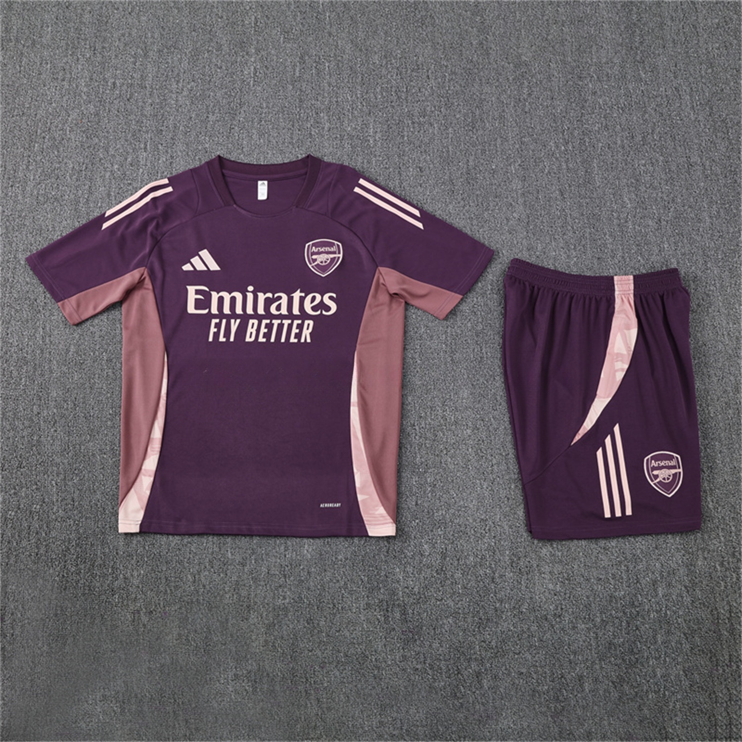 Arsenal 24-25 Kids Short-Sleeve Training Set - Purple - UnitedFutballJersey