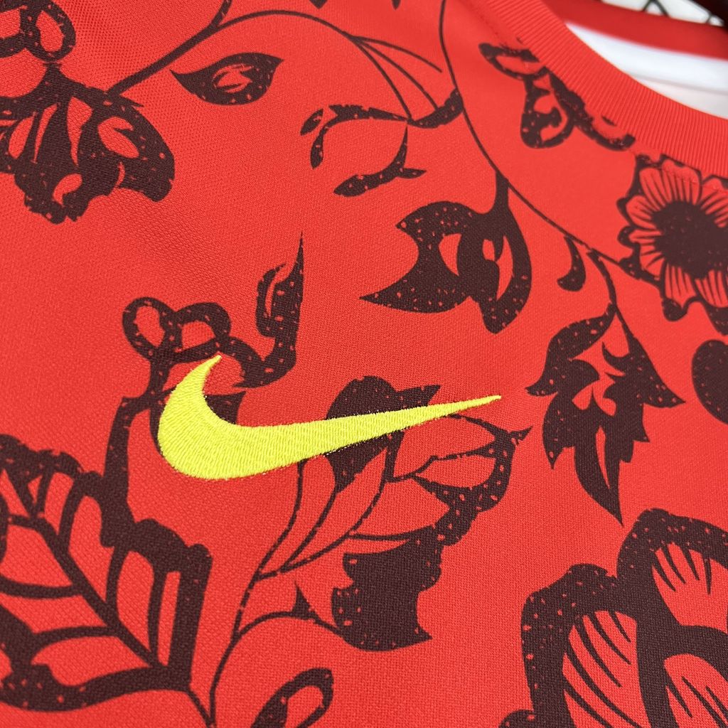 Portugal 2024-25 Red Flower Special Edition Jersey - Fans Version - UnitedFutballJersey