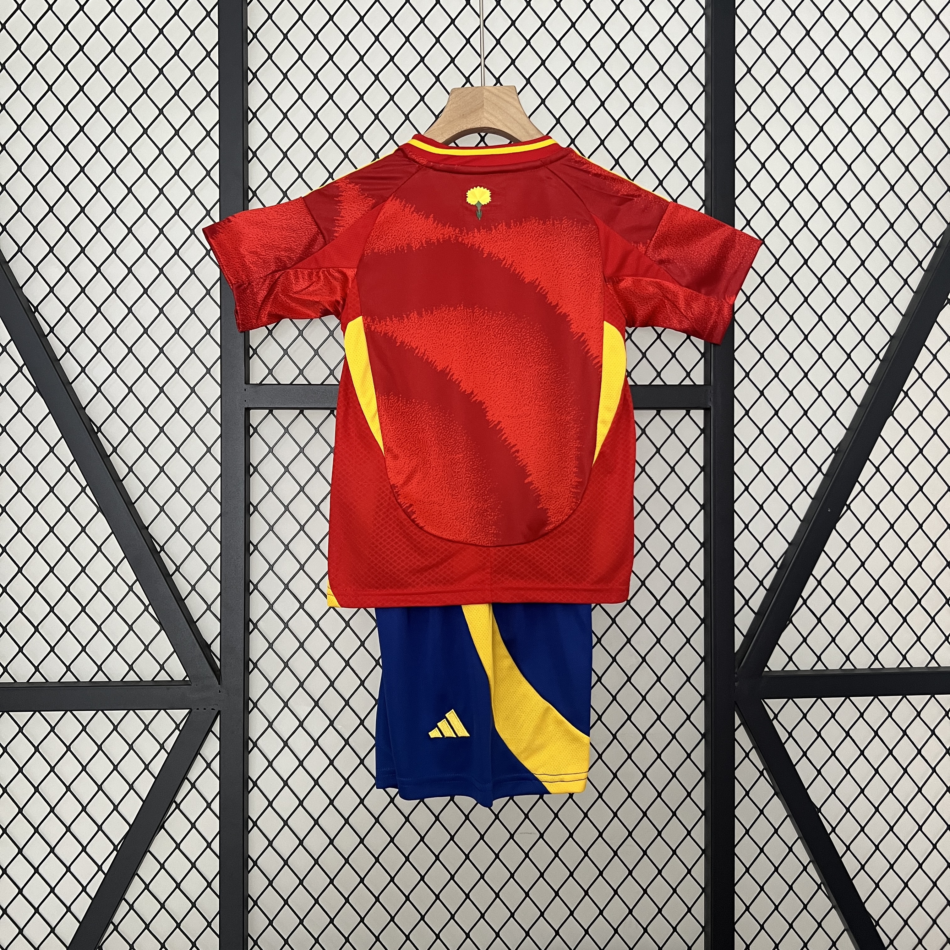 Spain 2024 Home Stadium Kids Kit - UnitedFutballJersey