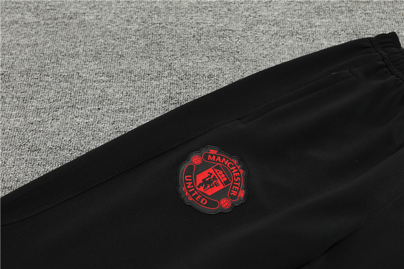 Manchester United 23-24 Jacket Training Tracksuit - Black - UnitedFutballJersey