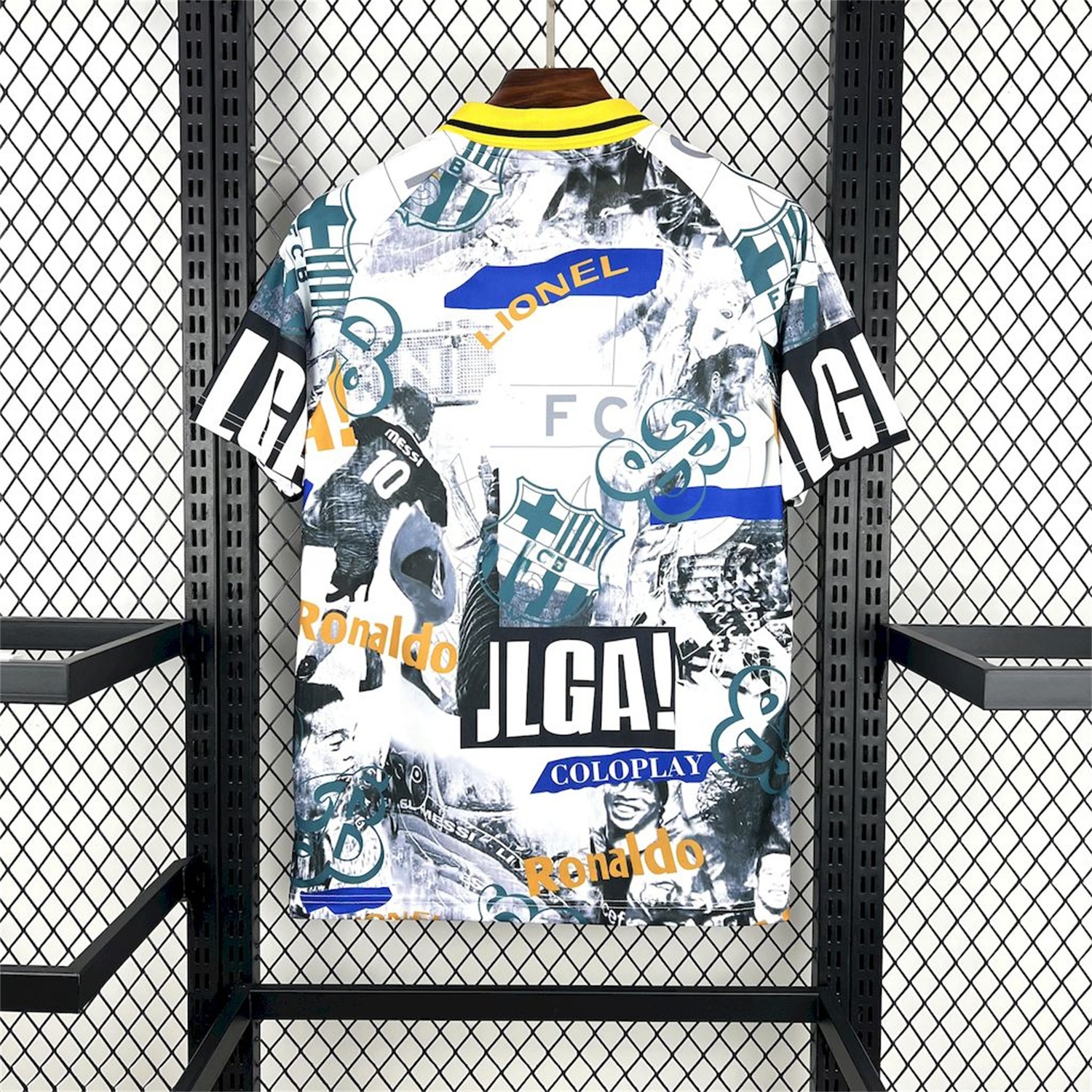 Barcelona 25-26 Ronaldo & Messi White Special Jersey - Fans Version - UnitedFutballJersey