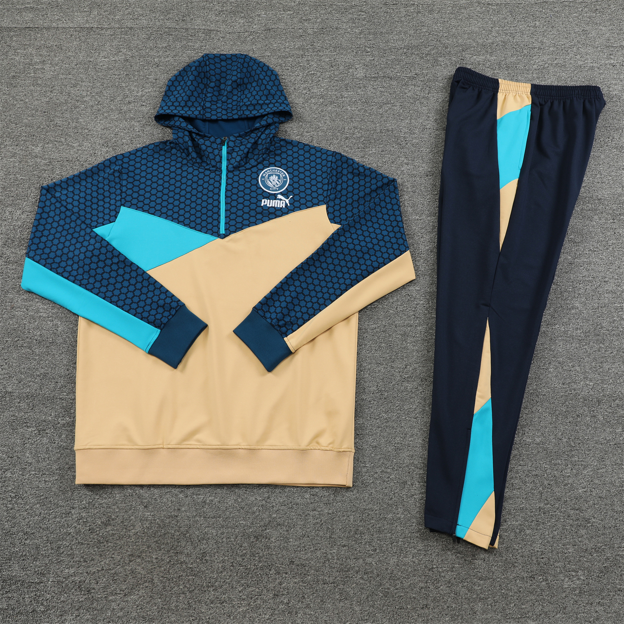 Manchester City 23-24 Men's Training Hoodie + Pants - UnitedFutballJersey