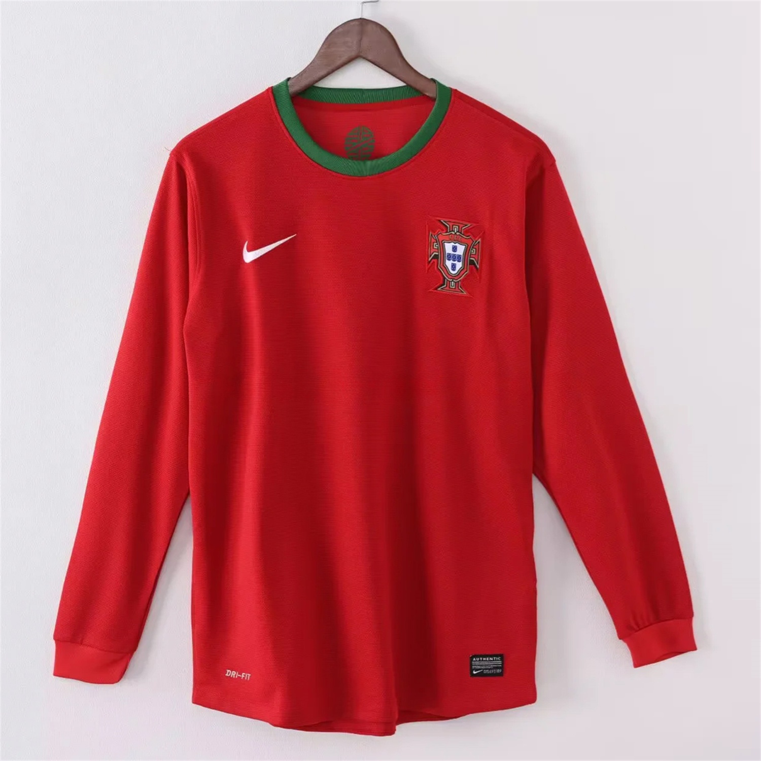 Retro Portugal 2012 Home Long Sleeves Jersey - UnitedFutballJersey