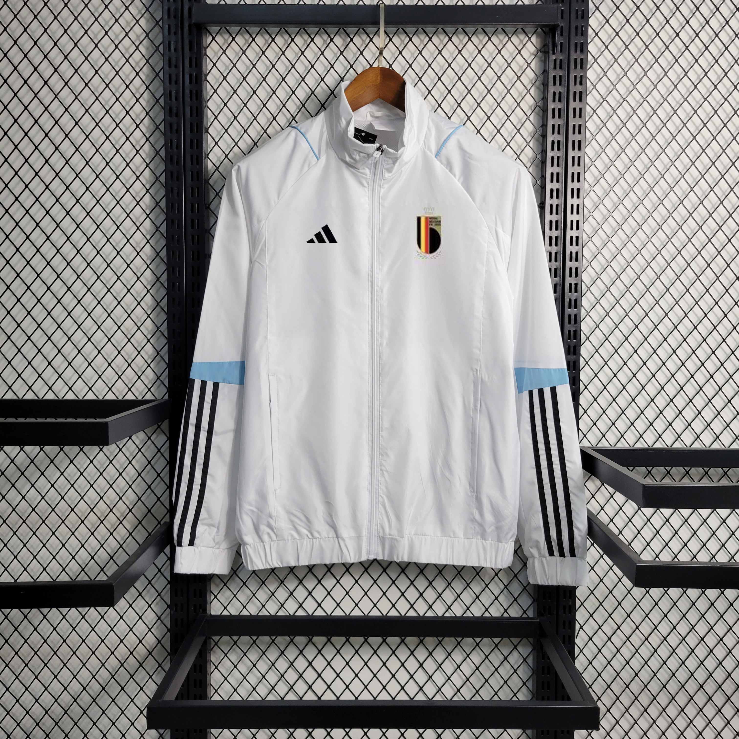 Belgium 23-24 Player Windbreaker Jacket - White - UnitedFutballJersey