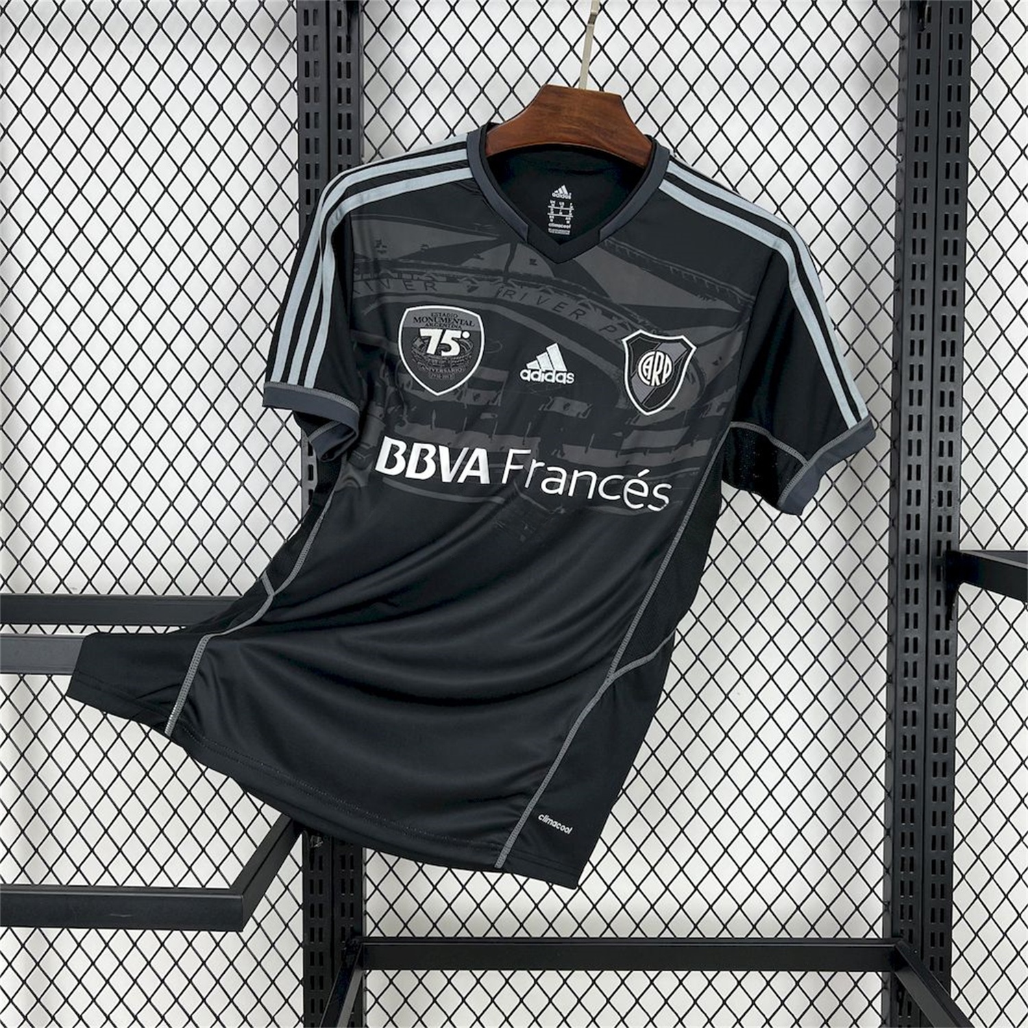 Retro River Plate 2013-14 75th Anniversary Black Jersey - UnitedFutballJersey