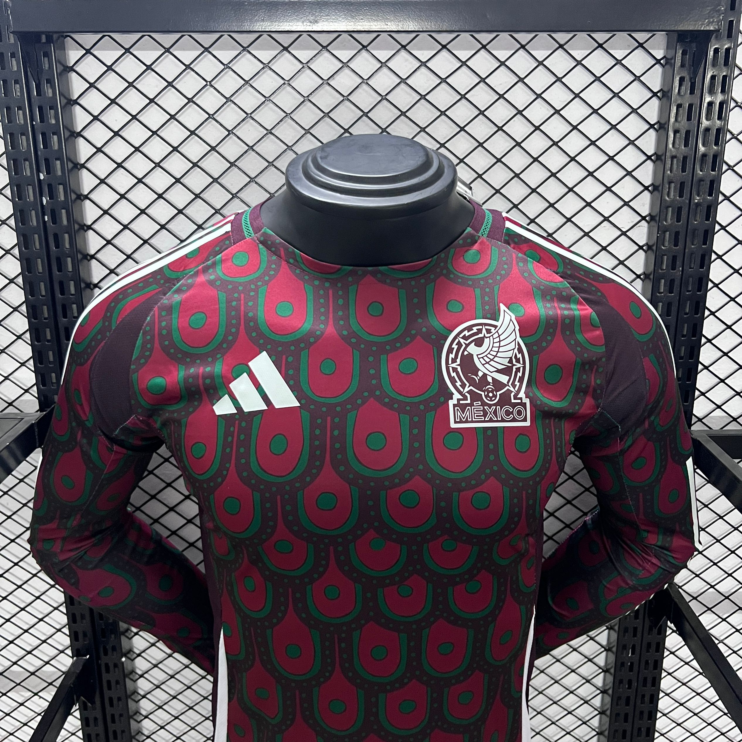 Mexico 2024 Home Long Sleeve Jersey - Player Version - UnitedFutballJersey