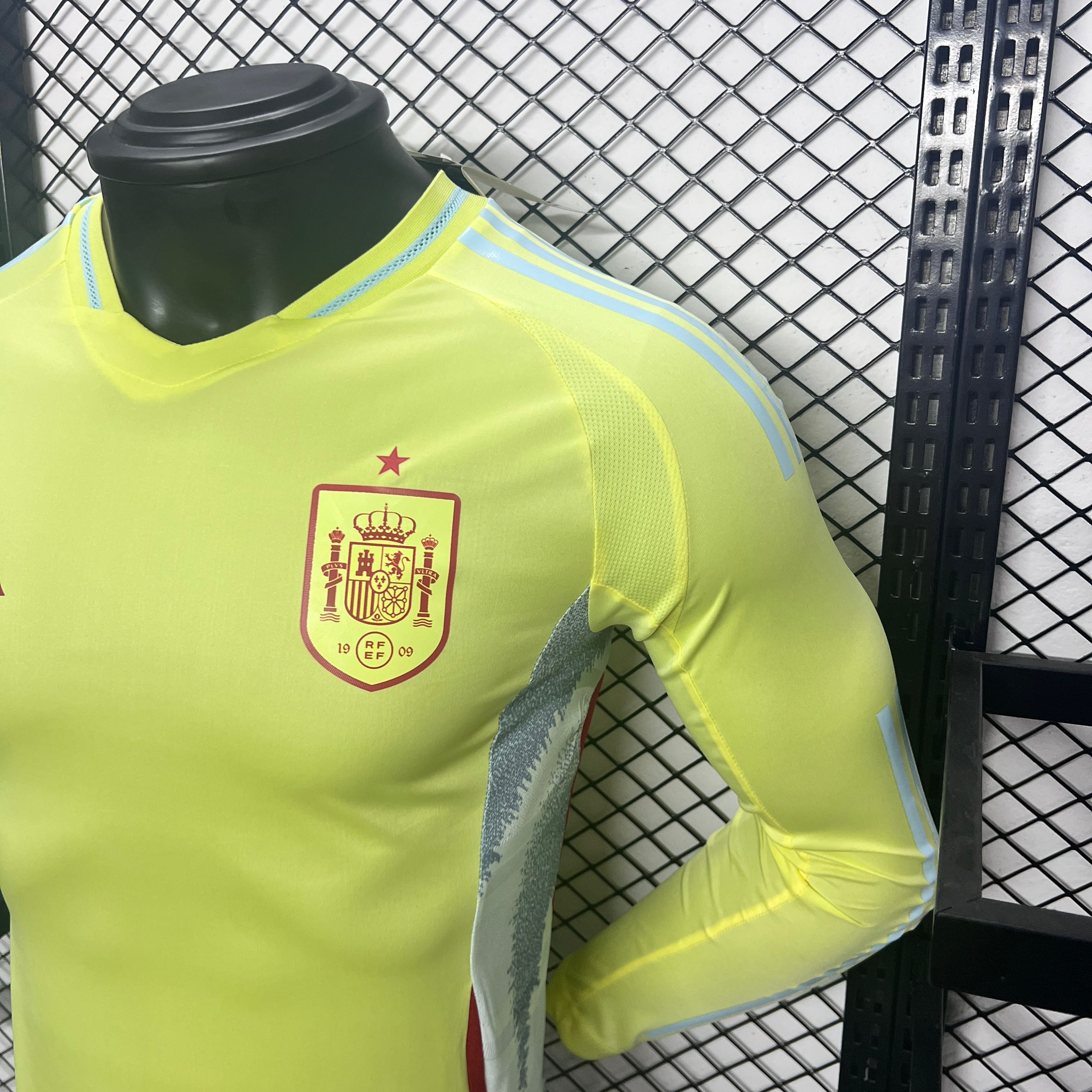Spain 2024 Away Long Sleeve Jersey - Player Version - UnitedFutballJersey