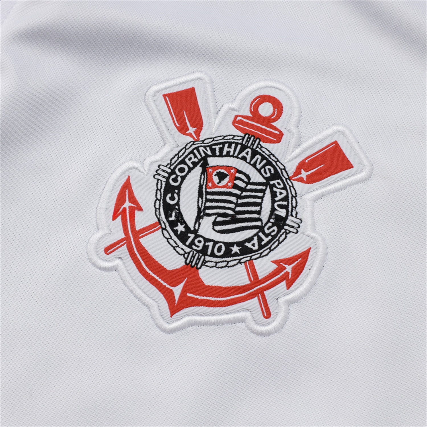 Corinthians 25-26 Jacket Training Tracksuit - White Jackets & Black Pants - UnitedFutballJersey