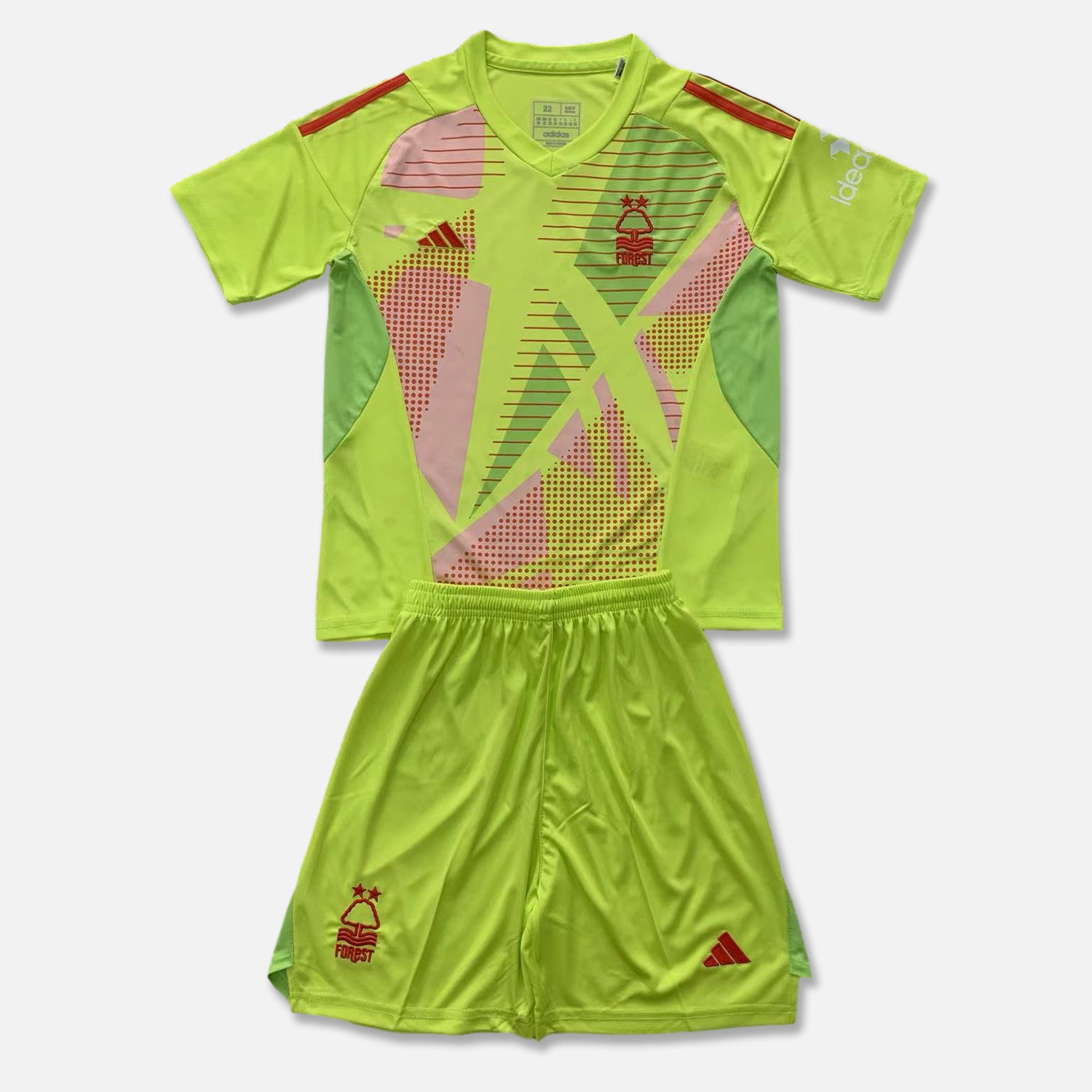 Nottingham Forest 24-25 Green Goalkeeper Kids Kit - UnitedFutballJersey
